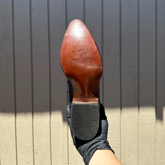 #16 Western Boot with Dark Blue Ostrich Texture, Model 7006 - Picture 3 of 5